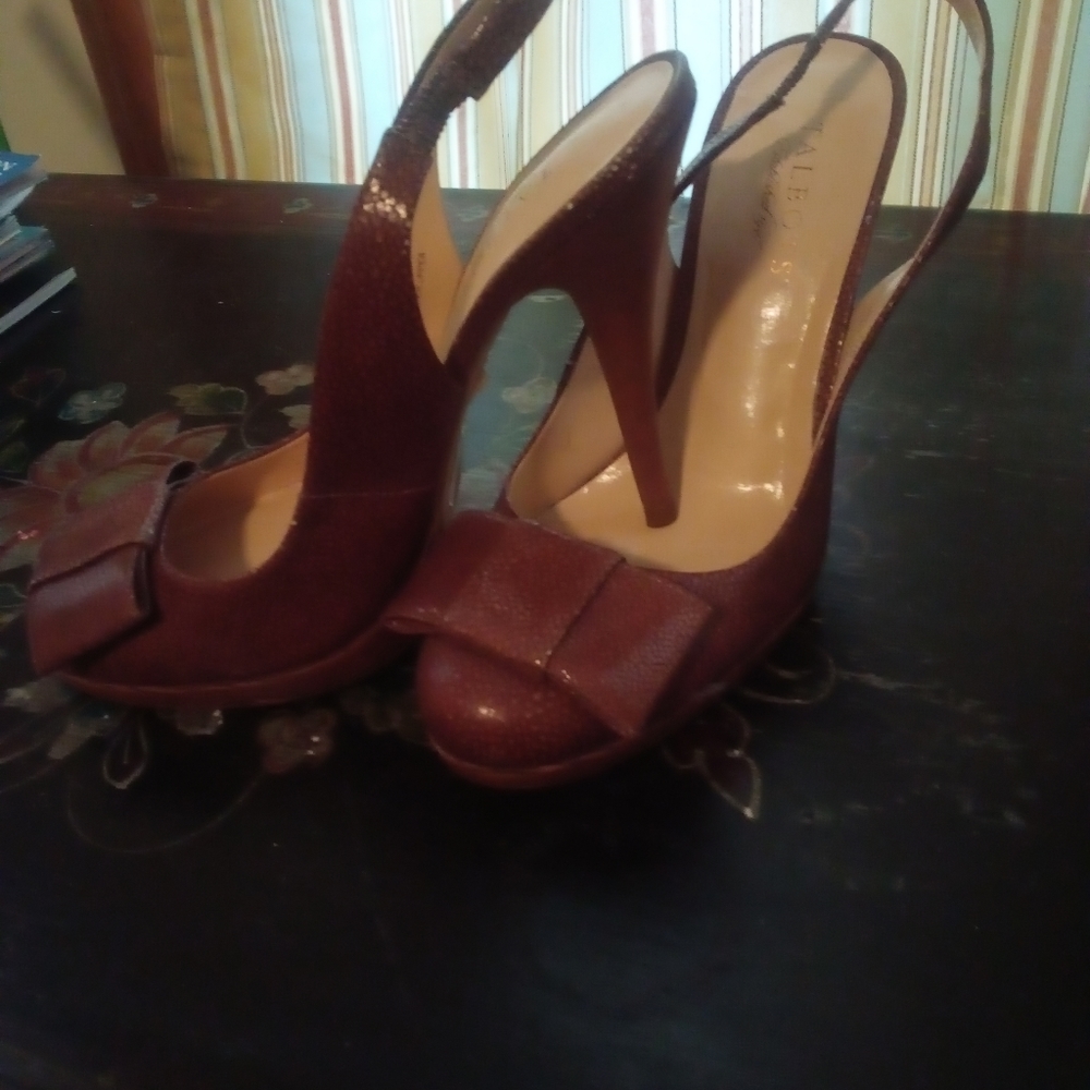 Talbots slingbacks NWTs sz 10 beautiful Brown shoe
